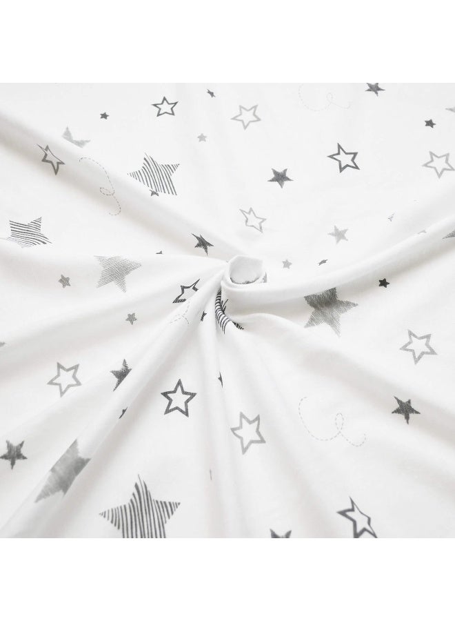 TL Care Printed 100% Cotton Knit Fitted Contoured Changing Table Pad Cover - Compatible with Mika Micky Bassinet, Super Stars, for Boys and Girls - Image 2