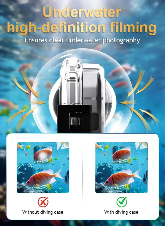 حافظة كاميرا Instax X5 مضادة للماء ضد الصدمات - عازلة للغبار والرمل - عمق 60 متر للغوص - رؤية واضحة تحت الماء مع حافظة شفافة عالية الجودة - Image 5