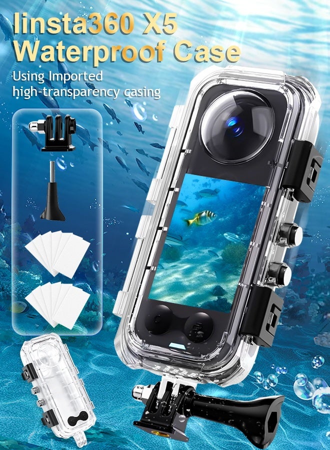 حافظة كاميرا Instax X5 مضادة للماء ضد الصدمات - عازلة للغبار والرمل - عمق 60 متر للغوص - رؤية واضحة تحت الماء مع حافظة شفافة عالية الجودة - Image 1