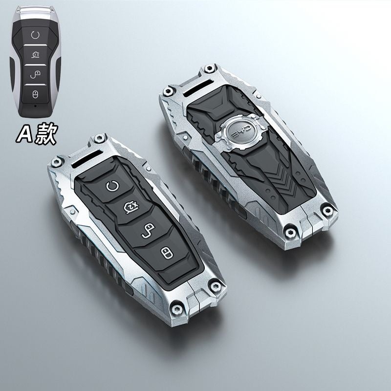 غطاء مفتاح عالي الجودة من سبيكة الزنك لطرازات BYD - سياغول، سيال، تشين بلس، تانغ دي إم آي، هان إي في، دولفين، فريغيت 07، ديستروير 05، سونغ إل