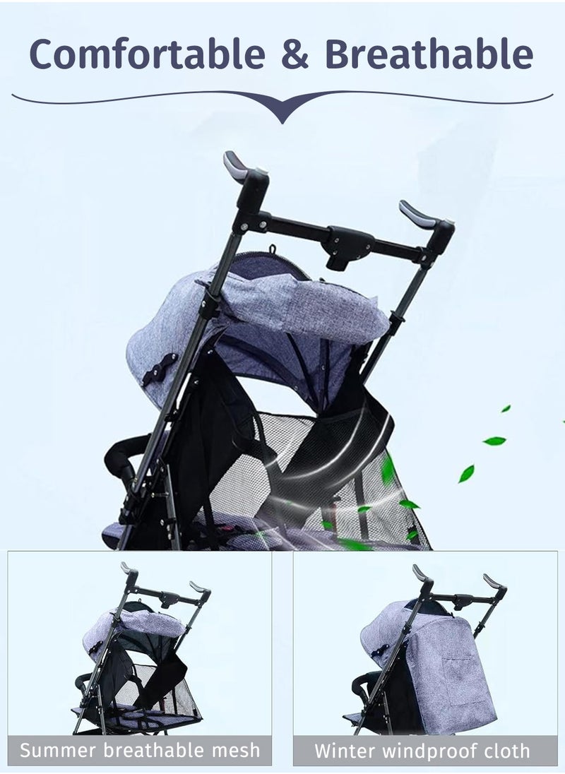 Moovant Lightweight Baby Stroller, Foldable Travel Infant Stroller with Canopy, Multi-position Recline Pushchair Compact Push Chair for Kids, Adjustable Infant Pushchair  - Image 2