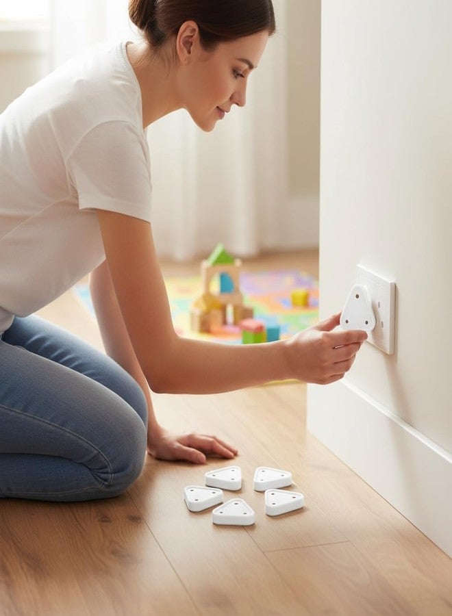 KASHIVAL Baby Safety Socket Plug Covers Child Proof Electrical Outlet Protectors for Home Safety, Durable ABS Plastic Guards for Kids Protection, Essential for Toddlers & Infants (6A Regular, 6, Piece) - Image 4