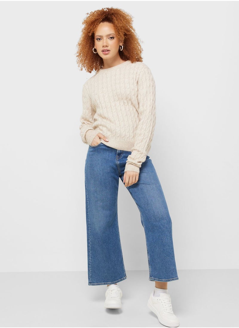 Jacqueline de Yong - Crew Neck Knitted Sweater - Image 1