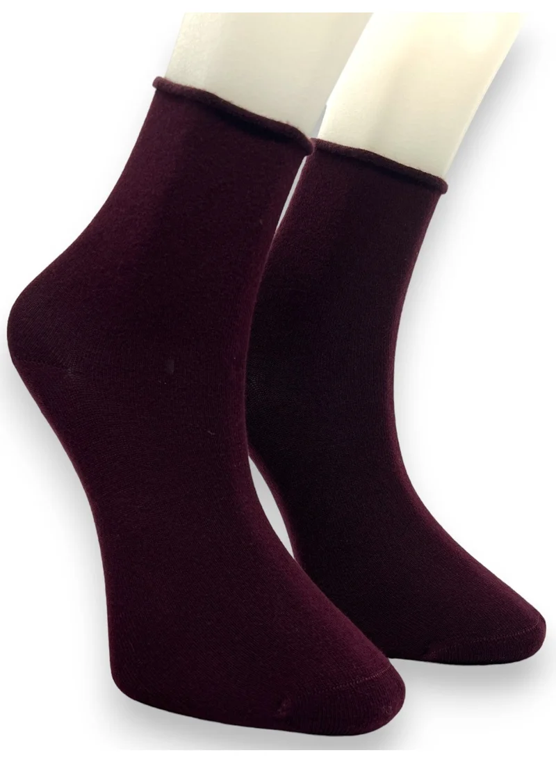 Ciho Socks Premium 3 Pairs Bamboo Women's Elastic Roll Top Socket Seamless Socks / Non-Marking / Non-Squeezing Socks
