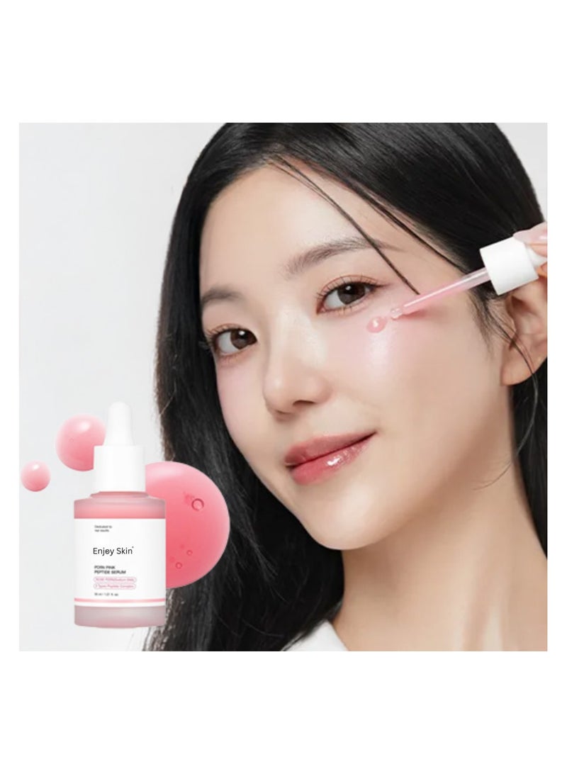 ENJOY SKIN PDRN Pink Peptide Serum for Face Korean Skincare, PDRN Serum for Brightening & Skin Repair, Hydrating & Moisturizing PDRN Salmon DNA for Uneven Skin Tone, Niacinamide for Face 1.01 Fl.oz Pink Glow Peptide Serum For Face - Image 5