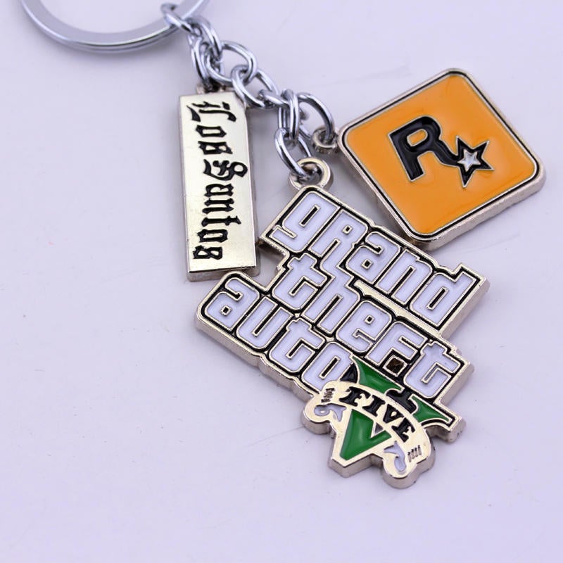 Game Peripheral Accessories Huangxing Overbearing 5Gta5 Harrier Speed Metal Keychain R Star Men'S Car Pendant - Image 5