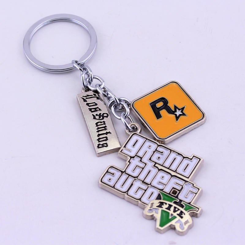 Game Peripheral Accessories Huangxing Overbearing 5Gta5 Harrier Speed Metal Keychain R Star Men'S Car Pendant - Image 4