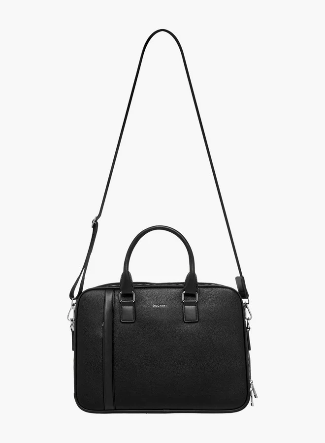 DUCHINI Solid Laptop Bag with Detachable Strap and Zip Closure