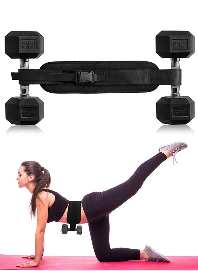 Polish'D - Exercise Hip Thrust Belt, Glute Trainer for Home Workouts with Extra Padding, Fully Adjustable Hip Thrust Belt for Dumbbells, Booty Builde, Glute Workout Equipment - Image 1