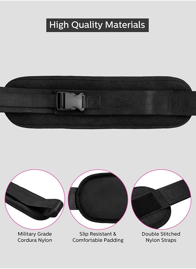 Polish'D - Exercise Hip Thrust Belt, Glute Trainer for Home Workouts with Extra Padding, Fully Adjustable Hip Thrust Belt for Dumbbells, Booty Builde, Glute Workout Equipment - Image 1
