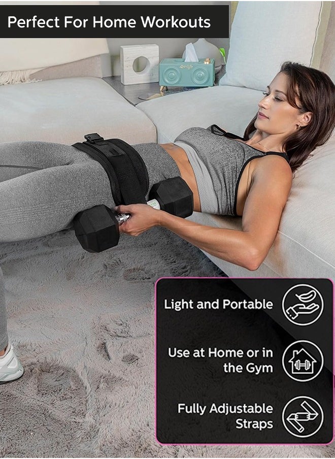 Polish'D - Exercise Hip Thrust Belt, Glute Trainer for Home Workouts with Extra Padding, Fully Adjustable Hip Thrust Belt for Dumbbells, Booty Builde, Glute Workout Equipment - Image 1