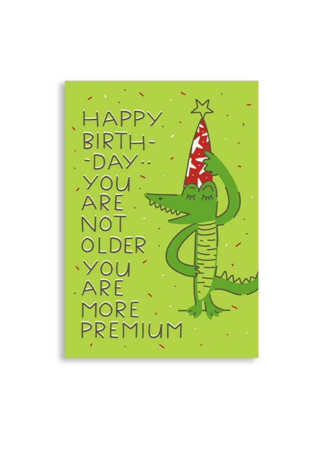 Greeting card CROCODILE HAPPY BIRTHDAY