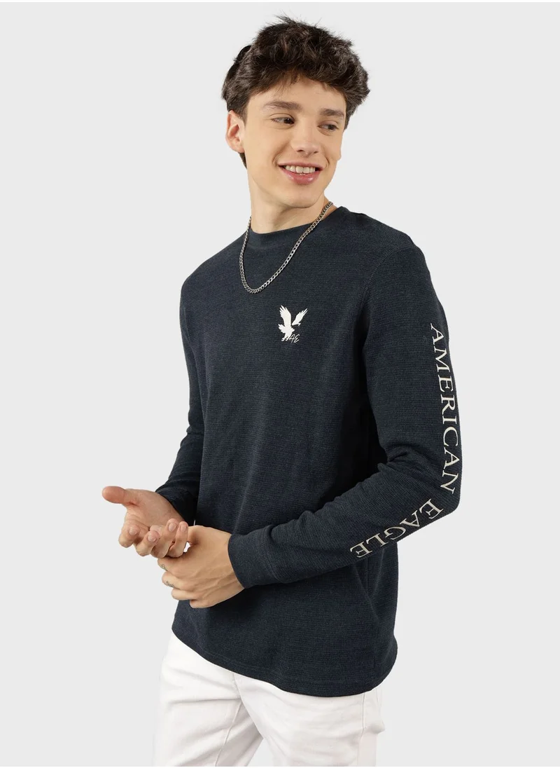 امريكان ايجل Logo Graphic Thermal T-Shirt
