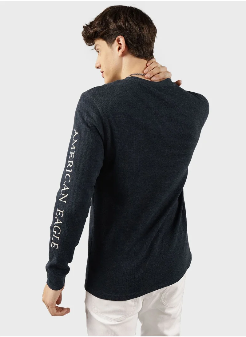 امريكان ايجل Logo Graphic Thermal T-Shirt