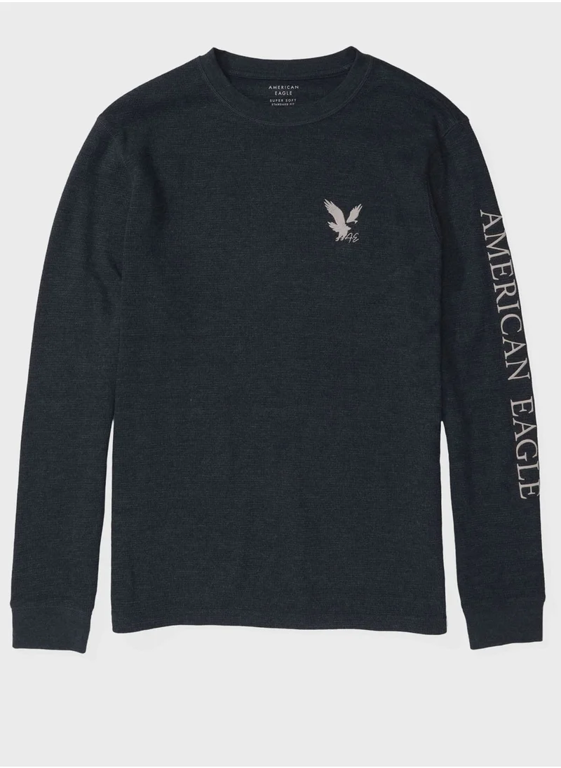 امريكان ايجل Logo Graphic Thermal T-Shirt