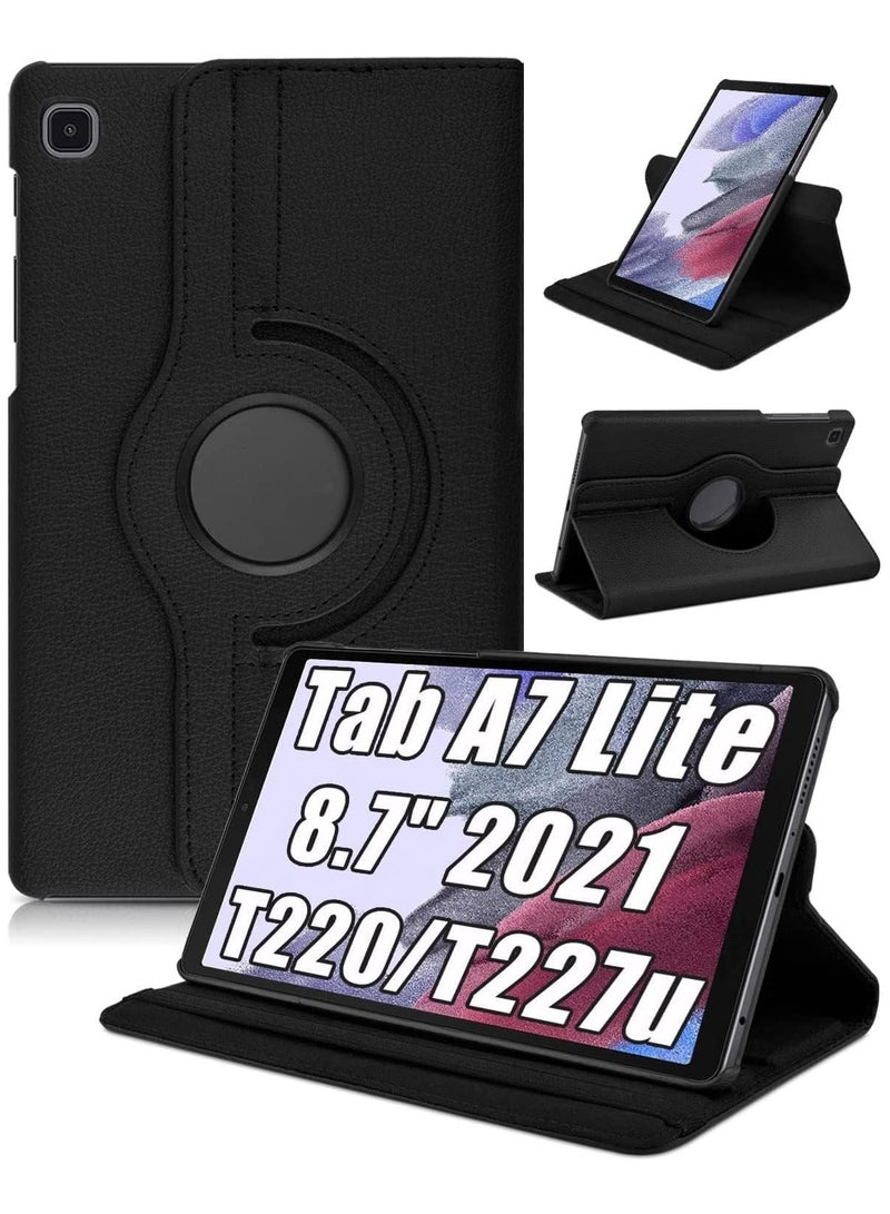 VKL compatible for Samsung Galaxy Tab A7 Lite 8.7 inch Case,360°Rotating Case,Multi-Angle Swiveling Slim cover Auto Wake/Sleep PU Leather Hard Back Shockproof - Image 1