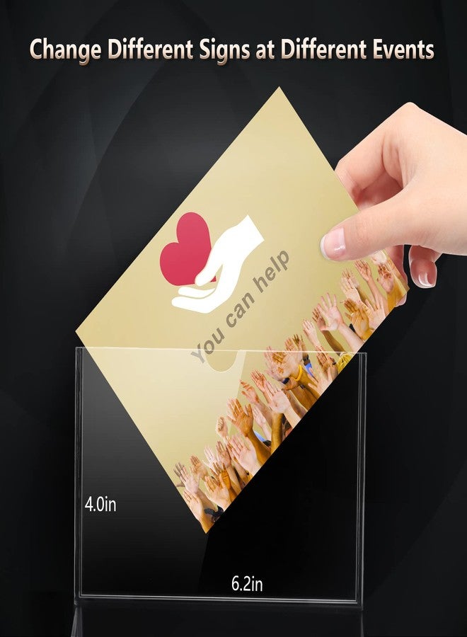 KYODOLED صندوق اقتراحات أسود من KYODOLED مزود بفتحة وقفل للتصويت، وصندوق تبرعات مع حامل لافتات، وعلبة إكراميات، 6.2 بوصة × 4.6 بوصة × 4.0 بوصة - Image 5