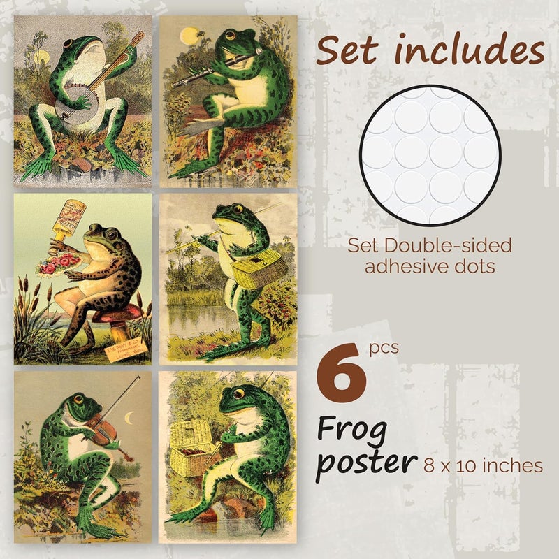 97 Decor Frog Poster - Retro Wall Art Print With Positive Quote for Living Room, Bedroom, Kids Room - Canvas Home Decor Gift - Image 2