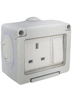 HASANAT ESSENTIALS Outdoor Waterproof Weatherproof Switch Socket IP55 Grey (SINGLE SOCKET UK-13A)  - Image 1