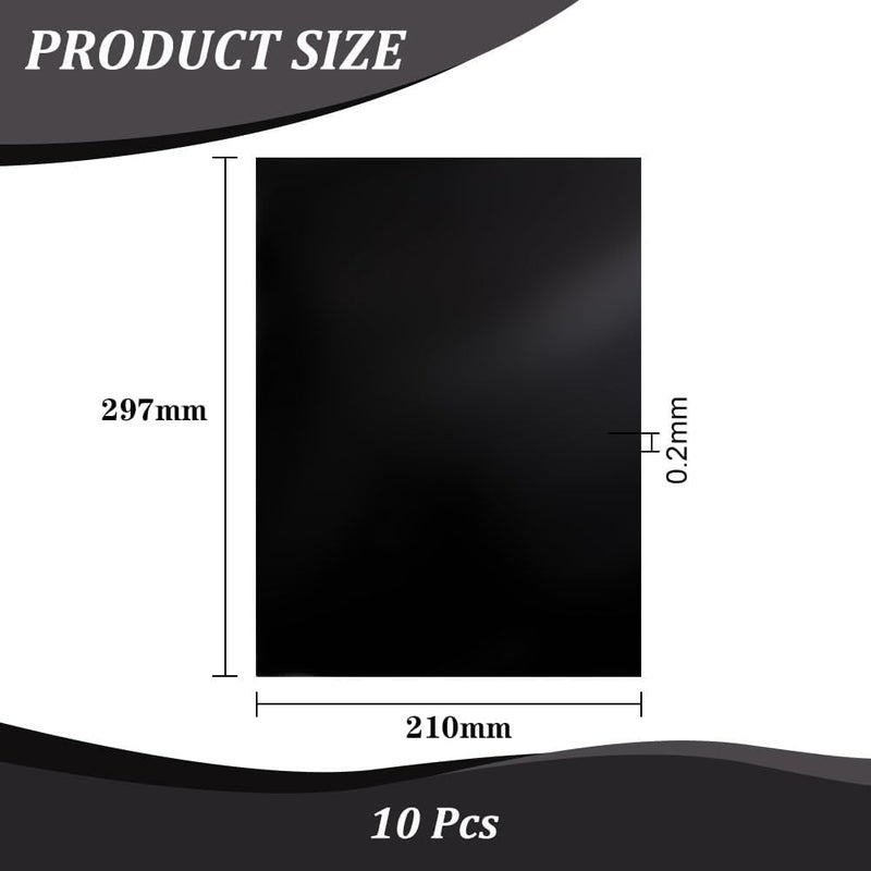 10 أوراق، ورق اختبار النقش بالليزر الأسود مقاس A4 210mmx297mm وجهان ورق وضع العلامات بالليزر لآلة وضع العلامات والنقش بالليزر الليفي وآلة القطع بالليزر - Image 3