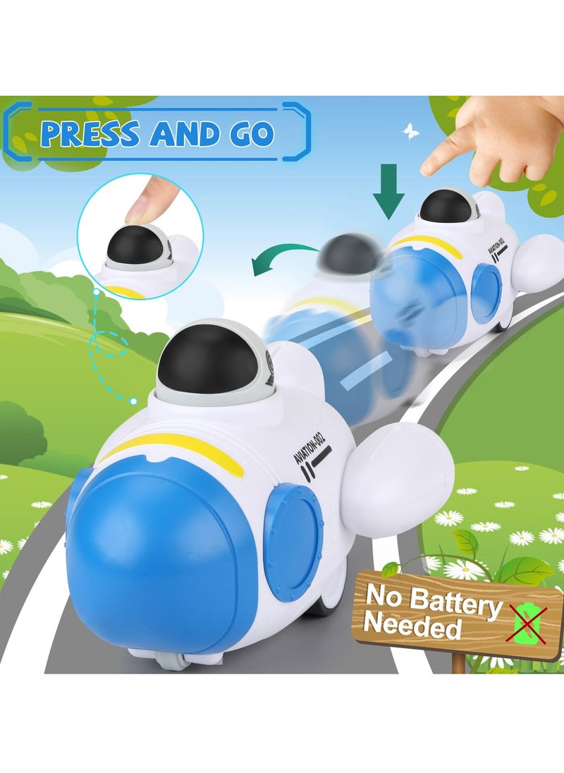 SYOSI 4 PCS Space Baby Cars Toys,1 Year Old boy Birthday Gift,Push and Go Toy Cars, Inertial Toy Cars, 12-18 Months Toddler Toys, Boy Toys 1st Birthday Gifts for 1 2 3 Year Old Boys Girls  - Image 3