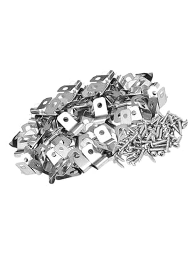 Stainless Steel Wire Fence Clamps 100 Sets for Easy Installation in Pet Cages and Gardens - Image 1