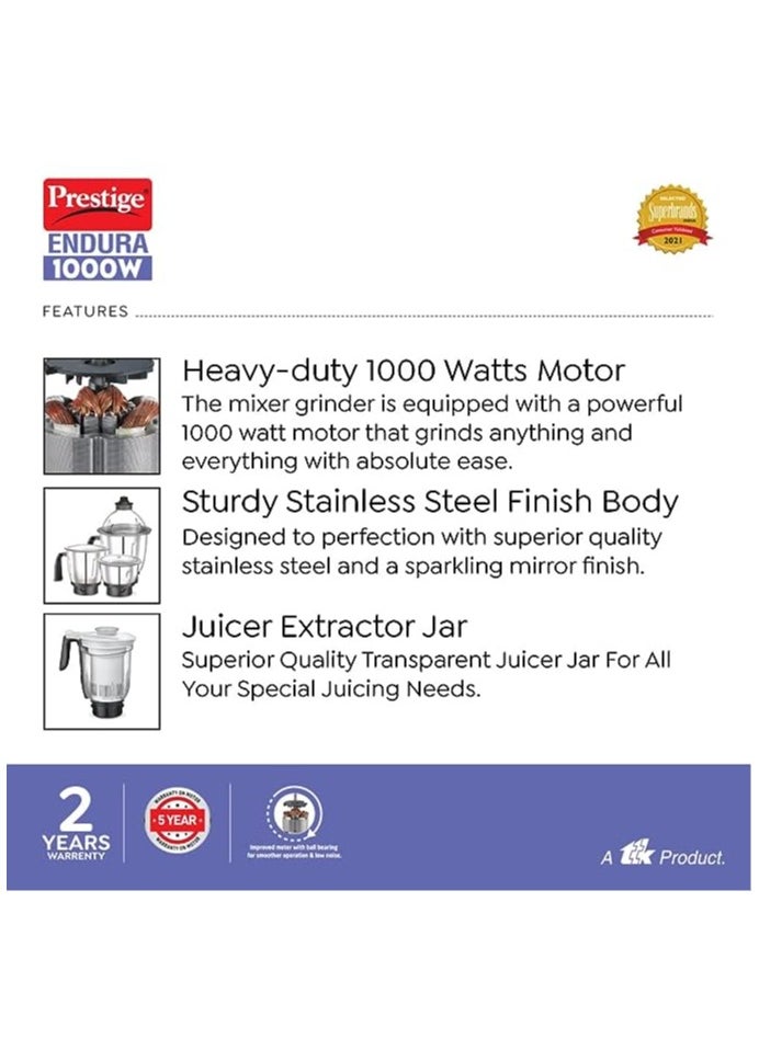 Generic - Prestige Endura 1000W Mixer Grinder, 6 Jars - Image 1