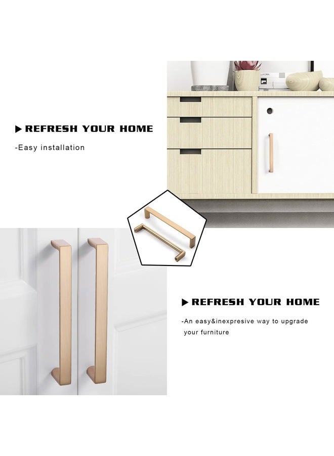 KNOKLOCK 30 Pack 5 Inch(128mm) Cabinet Pulls Square Champagne Bronze Kitchen Cabinet Handles Kitchen Cabinet Hardware Gold Drawer Pulls for Dresser Cupboard Wardrobe - Image 3