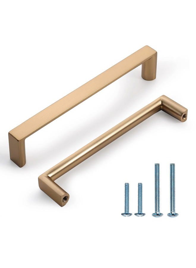 KNOKLOCK 30 Pack 5 Inch(128mm) Cabinet Pulls Square Champagne Bronze Kitchen Cabinet Handles Kitchen Cabinet Hardware Gold Drawer Pulls for Dresser Cupboard Wardrobe - Image 1