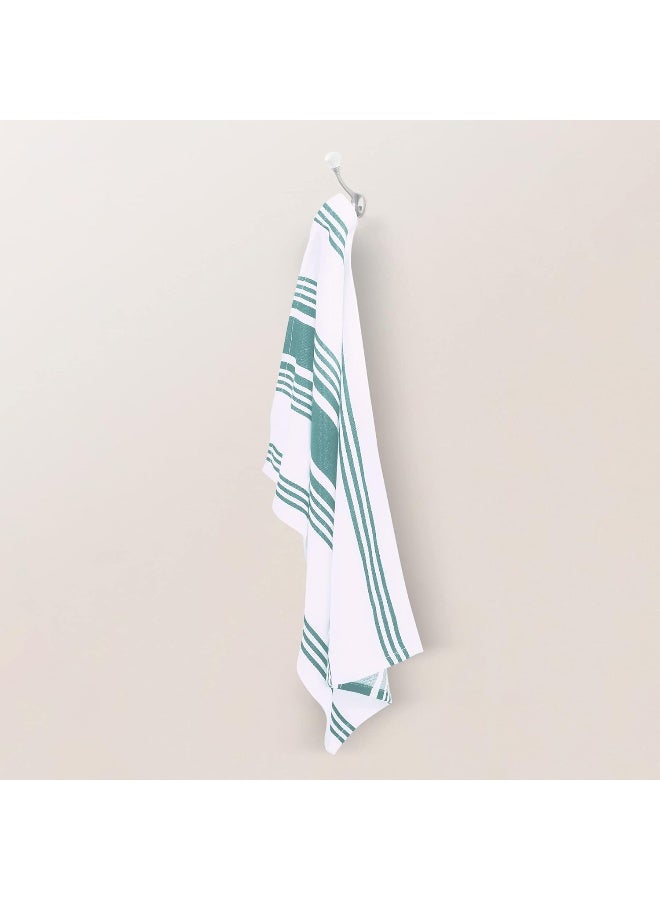 Urban Villa  Kitchen Towel Aqua/White Trendy Stripes Set 7  - Image 3
