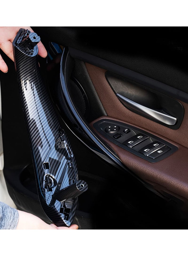 KASTWAVE - Car Inner Trim ​carbon Fiber Pattern Door Handle Cover for Bmw 3 4 Series,compatible with Bmw 3 4 Series Interior Door Panel Handles Bmw F30 F31 F32 F33 F34 F36 F80(front Right) - Image 1