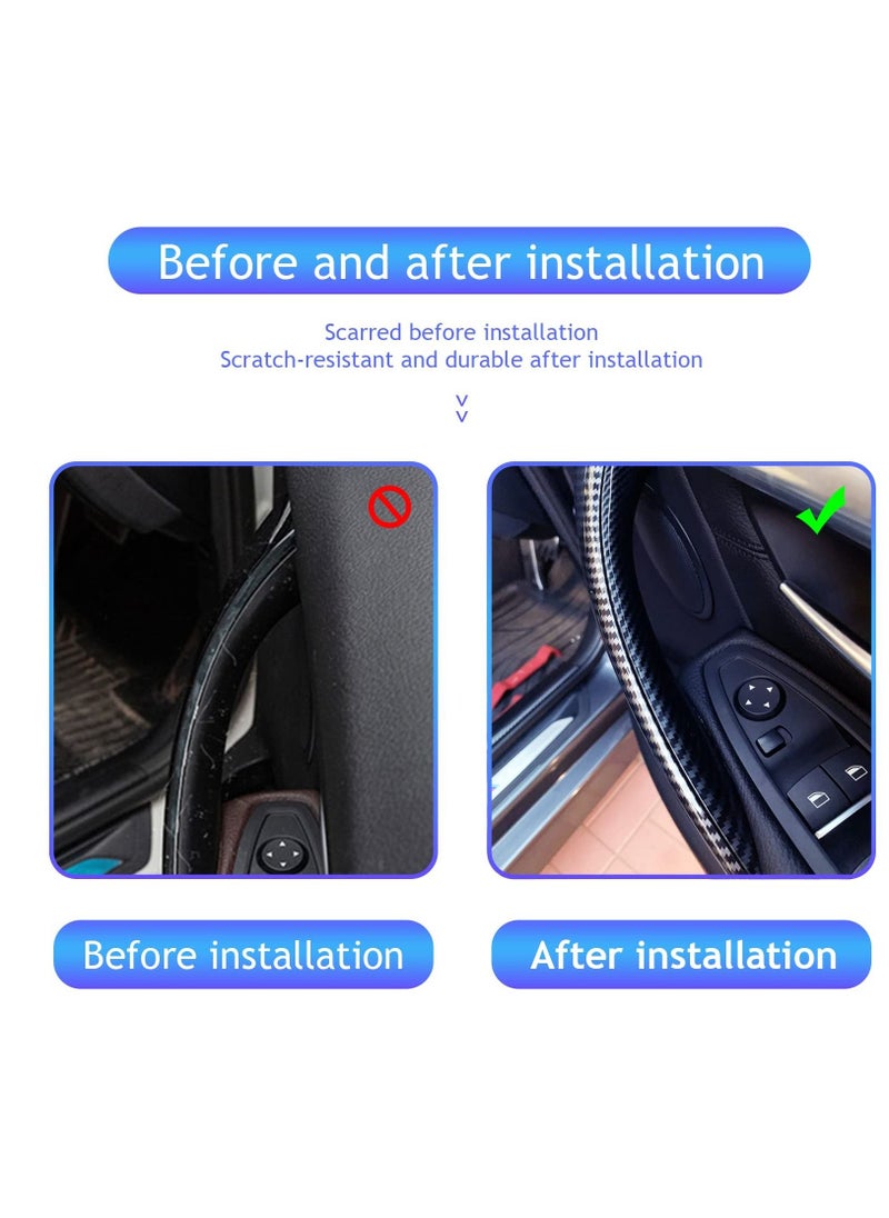 KASTWAVE - Car Inner Trim ​carbon Fiber Pattern Door Handle Cover for Bmw 3 4 Series,compatible with Bmw 3 4 Series Interior Door Panel Handles Bmw F30 F31 F32 F33 F34 F36 F80(front Right) - Image 1