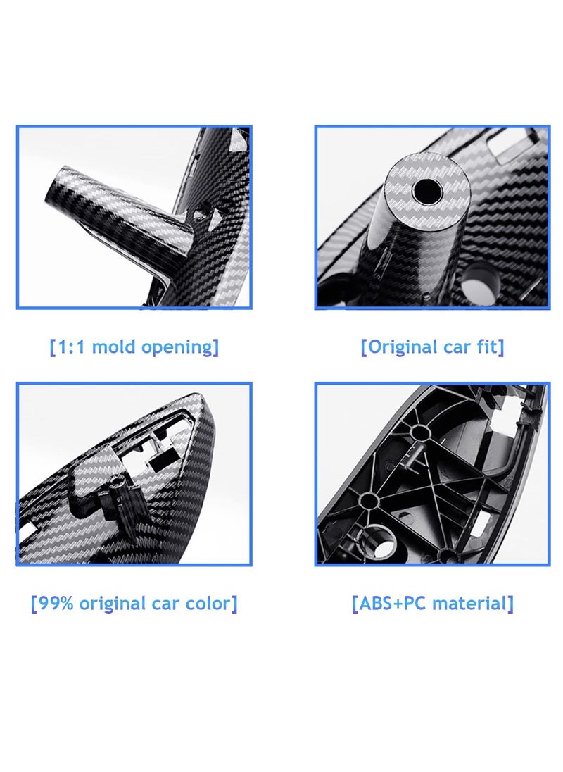 KASTWAVE - Car Inner Trim ​carbon Fiber Pattern Door Handle Cover for Bmw 3 4 Series,compatible with Bmw 3 4 Series Interior Door Panel Handles Bmw F30 F31 F32 F33 F34 F36 F80(front Right) - Image 1
