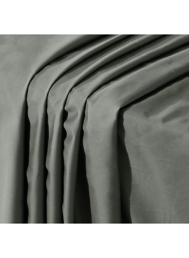 Naksh Queen Size Bedsheet Cotton 210 TC Plain, Grey | 1 Cotton Bedsheets for Queen Size Bed (88 x 100 Inch) and 2 Pillow Covers - Image 3