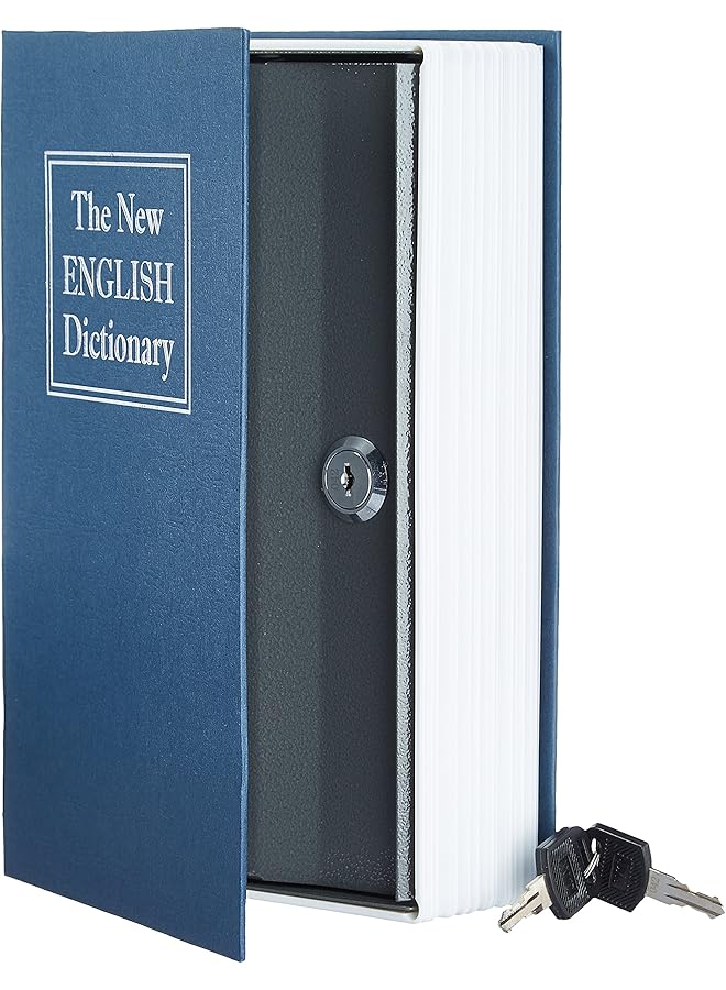 erorex Book Safe Key Lock Large Blue - Image 1