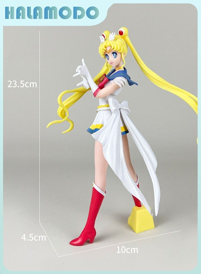 HALAMODO Sailor Moon Sailor Moon - Usagi Tsukino Figurine Radiating Glittering Charm - A Perfect Desktop Decoration and Gift 23.5 cm - Image 1