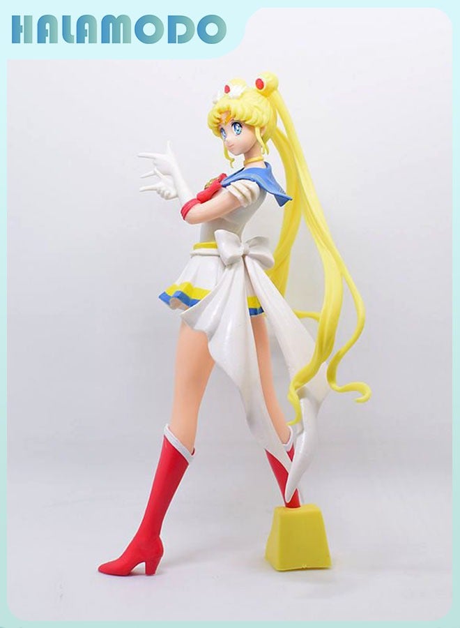HALAMODO Sailor Moon Sailor Moon - Usagi Tsukino Figurine Radiating Glittering Charm - A Perfect Desktop Decoration and Gift 23.5 cm - Image 2