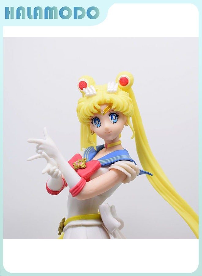 HALAMODO Sailor Moon Sailor Moon - Usagi Tsukino Figurine Radiating Glittering Charm - A Perfect Desktop Decoration and Gift 23.5 cm - Image 3