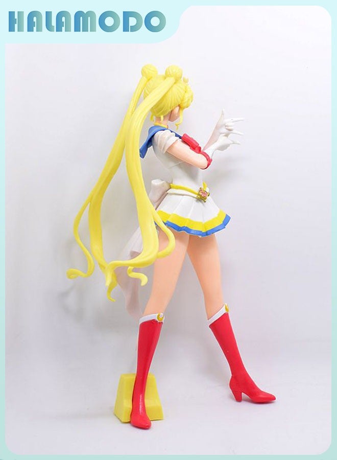 HALAMODO Sailor Moon Sailor Moon - Usagi Tsukino Figurine Radiating Glittering Charm - A Perfect Desktop Decoration and Gift 23.5 cm - Image 5