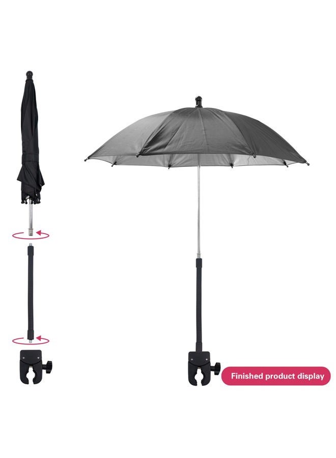 SnowTing Umbrella Chair Clamp for Cameras, Flexible Adjustable Gooseneck Camera Rain Cover, Tripod Sun Shade Umbrella for Outdoor Photographing, Filming, Live Streaming, 20 Inch Diameter, Black - Image 3
