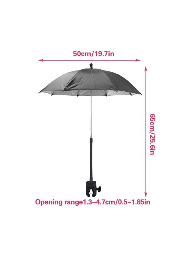 SnowTing Umbrella Chair Clamp for Cameras, Flexible Adjustable Gooseneck Camera Rain Cover, Tripod Sun Shade Umbrella for Outdoor Photographing, Filming, Live Streaming, 20 Inch Diameter, Black - Image 2