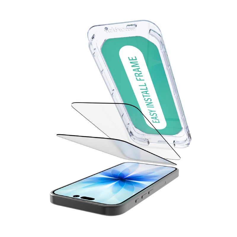 SmartishÂ® iPhone 17 Pro Max Screen Protector - 2-Pack Tempered Glass Screen Protectors - Tuff Sheet - 9H Easy Install Frame [Scratch Resistant] Case-Friendly- Dynamic Island for Apple iPhone 17 Pro Max - Image 1