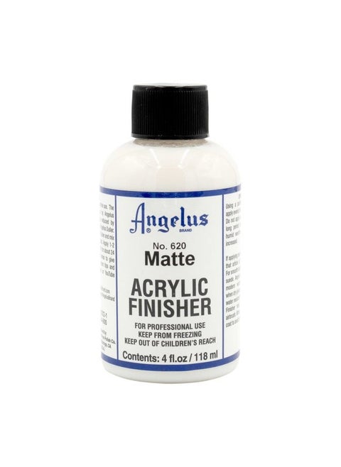 Matte Acrylic Finisher – Flexible Clear Coat for Leather Shoes, Bags, Jackets & Accessories, Matte Finish for Leather Craft & Restoration. No. 620-4 fl oz