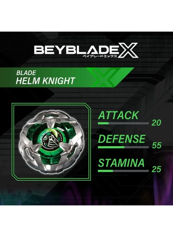 TAKARA TOMY Beyblade X Helm Knight 3-80N Starter Pack with Launcher | Authentic Takara Tomy Defense Type Spinning Top | X-Celerator Gear System | Ages 8+ - Image 5