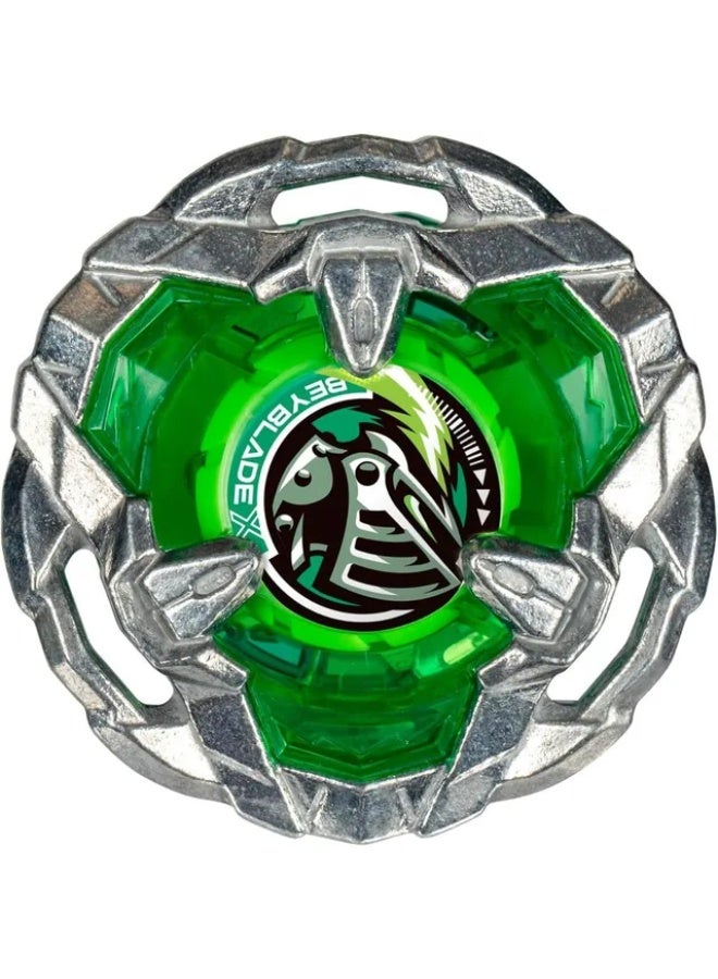 TAKARA TOMY Beyblade X Helm Knight 3-80N Starter Pack with Launcher | Authentic Takara Tomy Defense Type Spinning Top | X-Celerator Gear System | Ages 8+ - Image 3