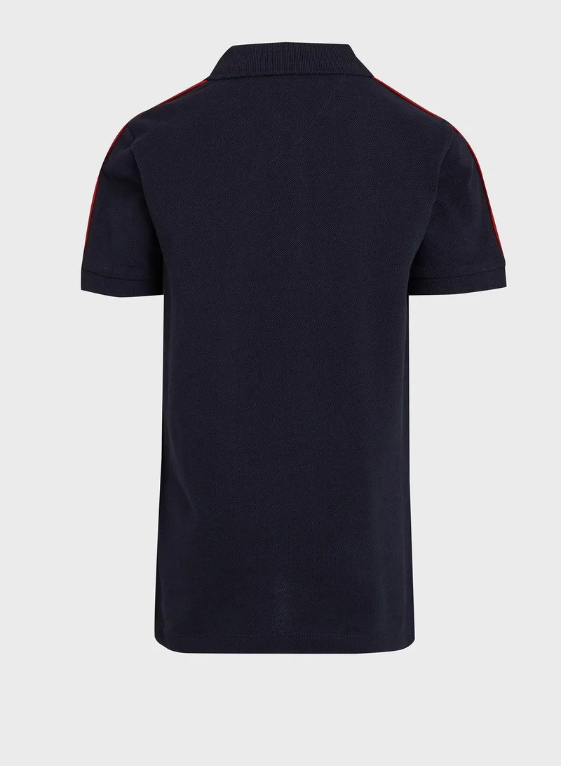TOMMY HILFIGER Youth Logo Tape Polo