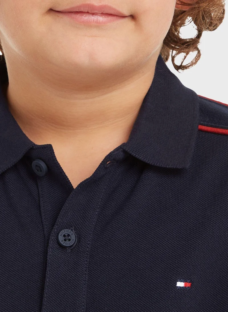 TOMMY HILFIGER Youth Logo Tape Polo
