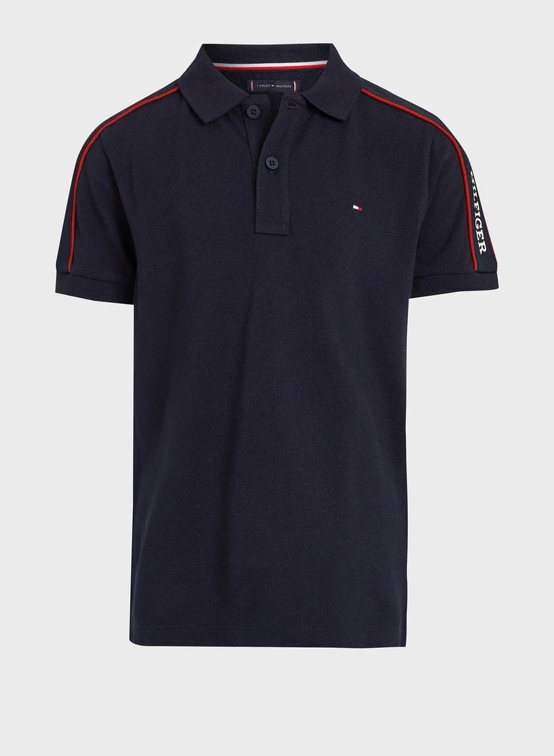 TOMMY HILFIGER Youth Logo Tape Polo