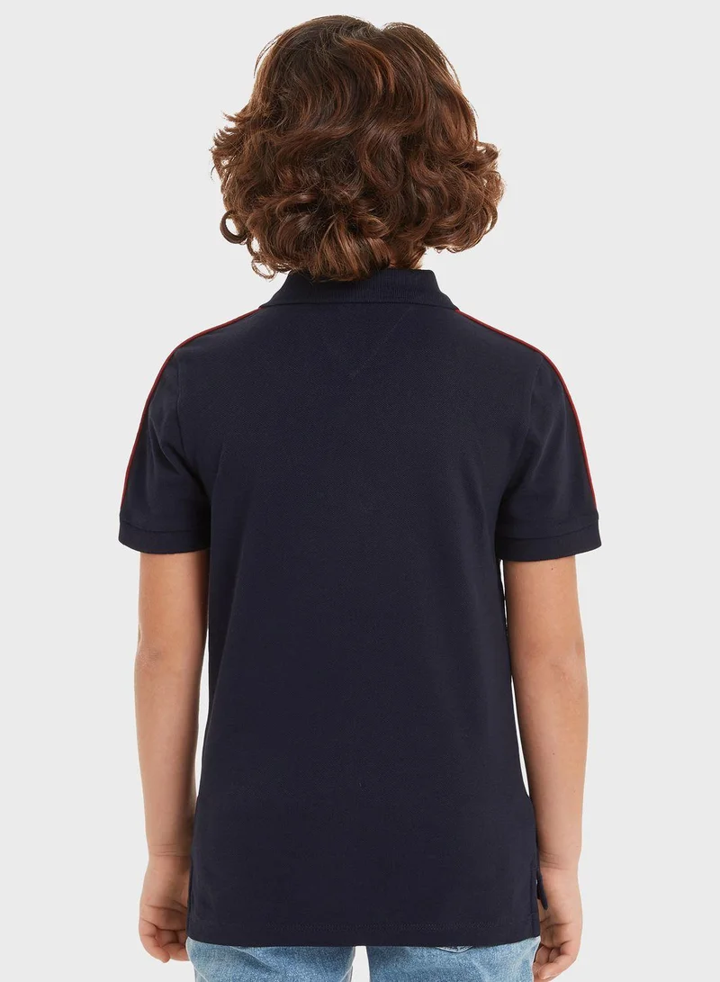 TOMMY HILFIGER Youth Logo Tape Polo