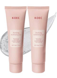 KOEC Purifying Exfoliating Gel, Purifying Enzymes Exfoliating Gel for Face, Face Scrub,Face Exfoliator For Gentle Cleansing,Facial Scrub,Body Scrubber,For All Skin Types 2PCS  - Image 1